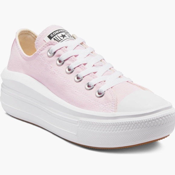 Converse Women's Light Pink Low-Top Sneakers - Picture 2 of 3